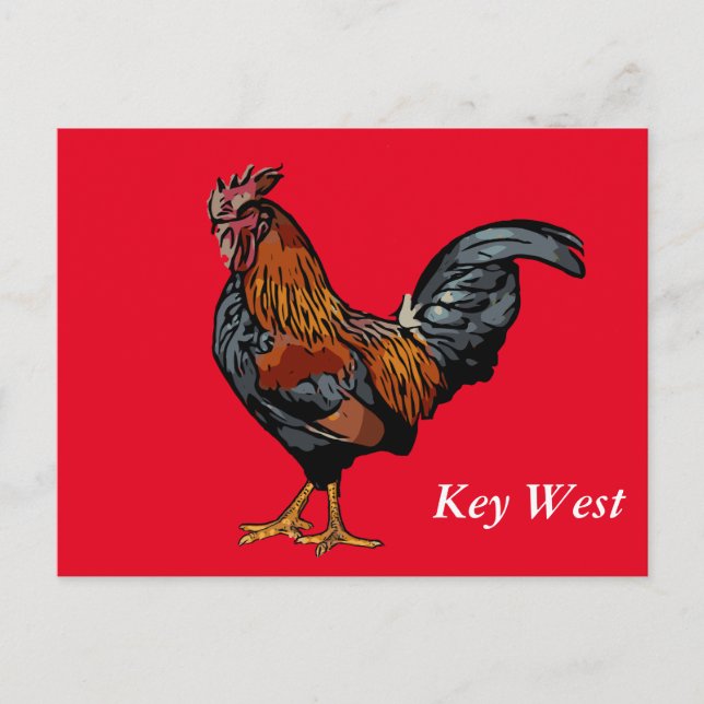Postale Carte de poste West Roster Red (Devant)