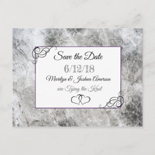 Postale Carte de préavis de mariage en pierre marbrée