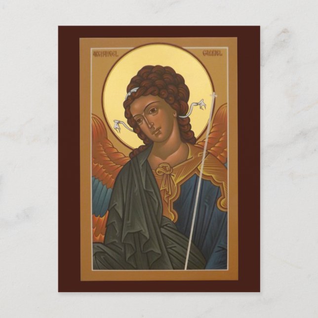Postale Carte de prière Archangel Gabriel (Devant)