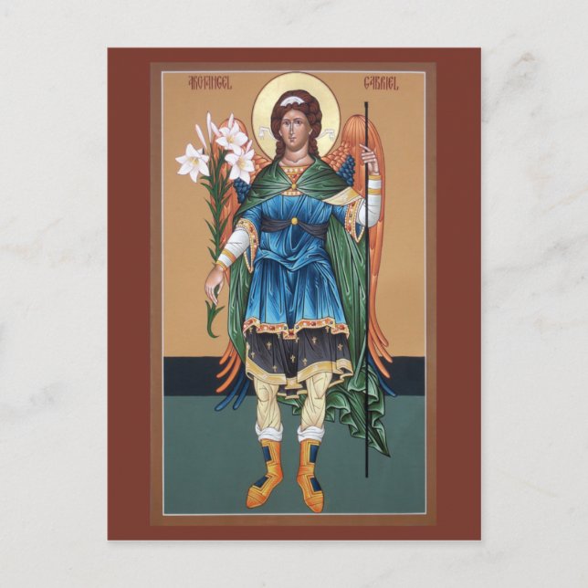 Postale Carte de prière Archangel Gabriel (Devant)