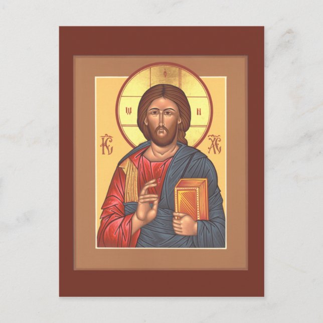 Postale Carte de prière Christ Pantocrator (Devant)