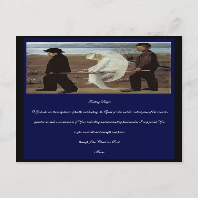 Postale Carte de prière de guérison pour les malades (Devant)