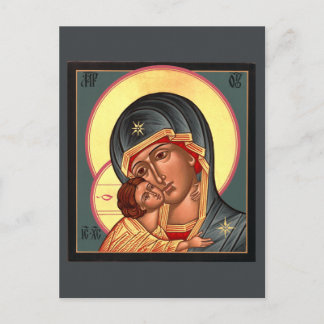 Postale Carte de prière de la Mère de Dieu Vladimir