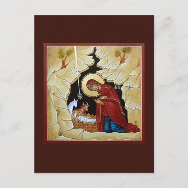Postale Carte de prière de la Nativité du Christ (Devant)