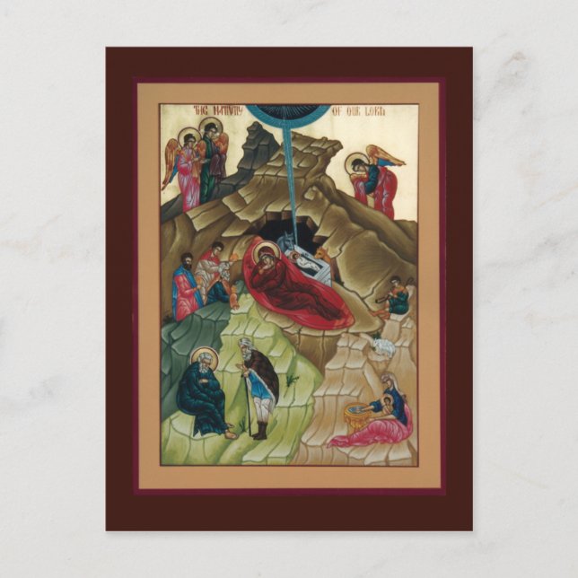 Postale Carte de prière de la Nativité du Christ (Devant)