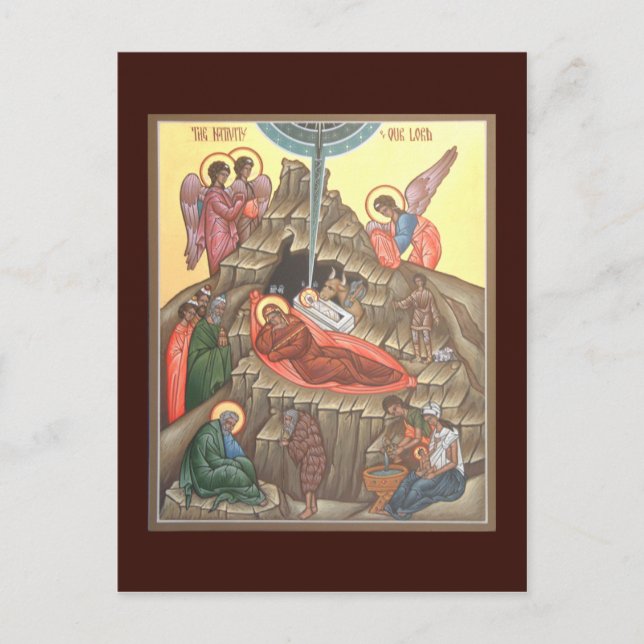 Postale Carte de prière de la Nativité du Christ (Devant)