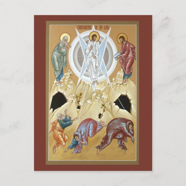 Postale Carte de prière de la Transfiguration du Seigneur (Devant)