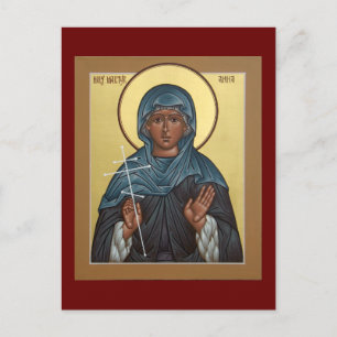 Postale Carte de prière de Sainte Anna la martyre
