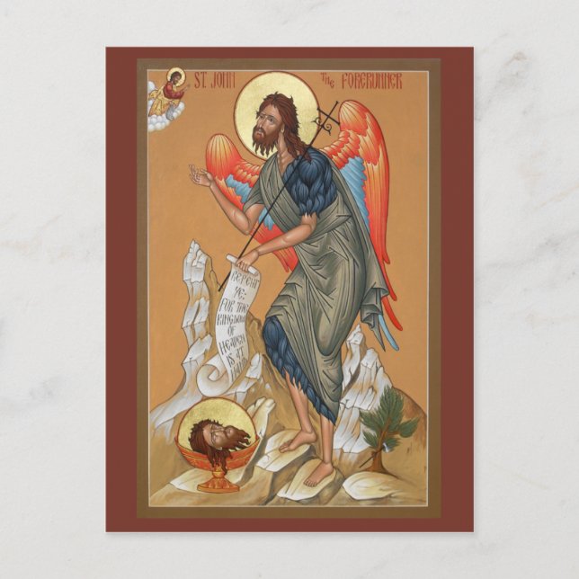 Postale Carte de prière de St. Jean le Précurseur (Devant)