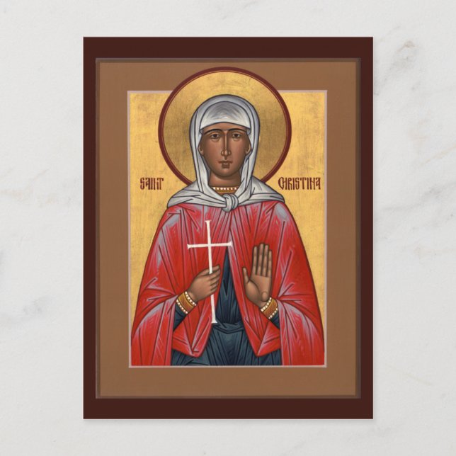 Postale Carte de prière de Ste Christine (Devant)