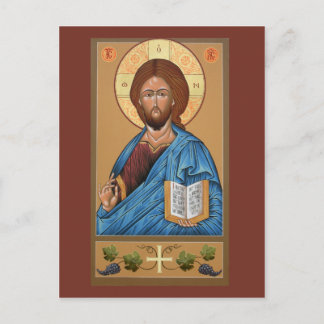 Postale Carte de prière d'icône Christ