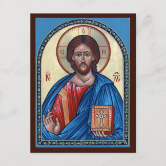 Postale Carte de prière du Christ Pantocrator