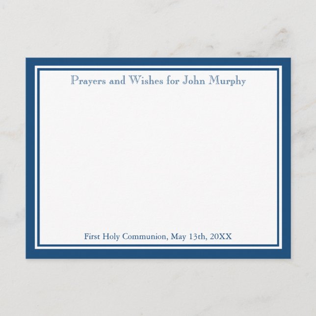 Postale Carte de prière et voeux religieux de la Marine mo (Devant)