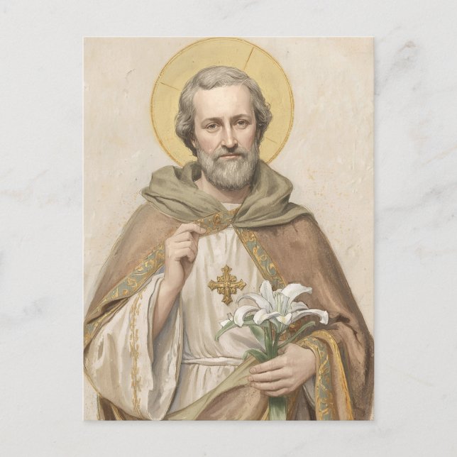 Postale Carte de prière funéraire Saint Joseph (Devant)