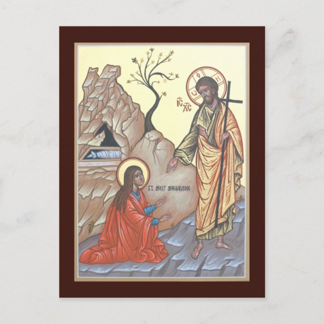 Postale Carte de prière Noli Me Tangere (Devant)