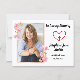 Postale Carte de prière photo florale d'élégante sympathie