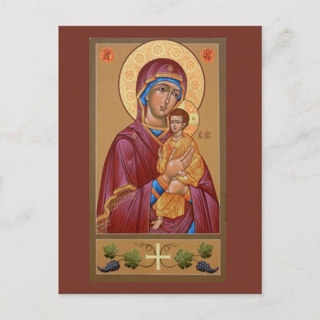 Postale Carte de prière Pimen Mère de Dieu (Devant)