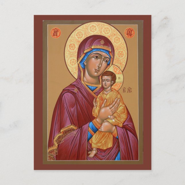 Postale Carte de prière Pimen Mère de Dieu (Devant)