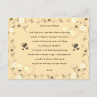 Carte de prière pour couple d'anniversaire de mari