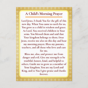 Postale Carte de prière pour enfants orthodoxes
