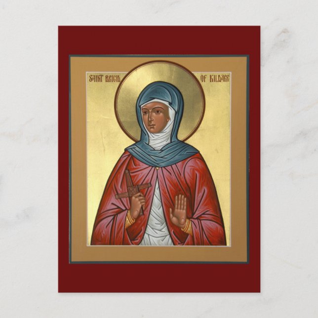 Postale Carte de prière Saint Brigid de Kildare (Devant)