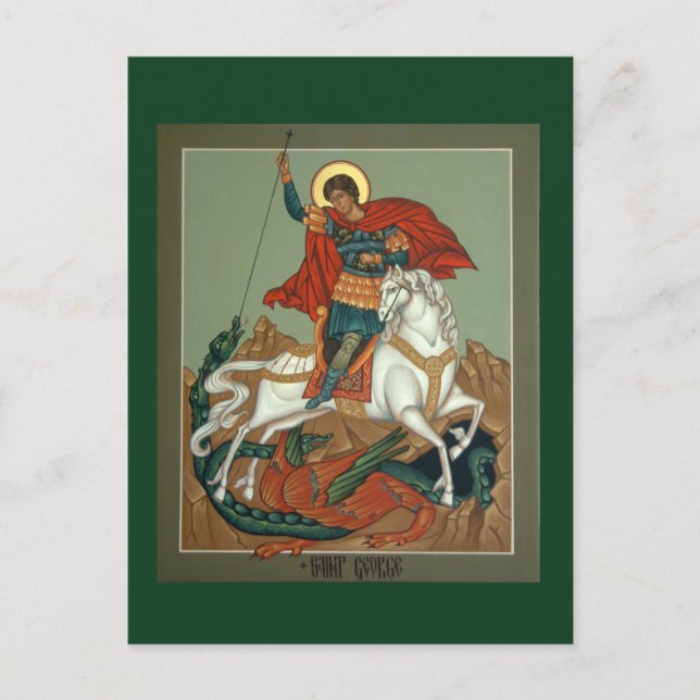 Postale Carte de prière Saint George (Devant)