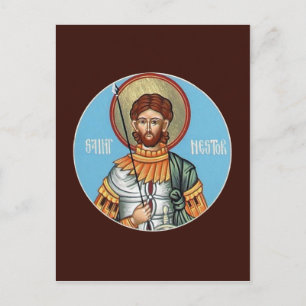 Postale Carte de prière Saint Nestor de Thessolonica