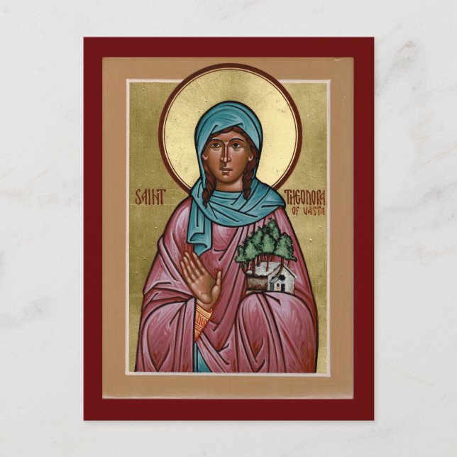 Postale Carte de prière Saint Théodora de Vasta (Devant)