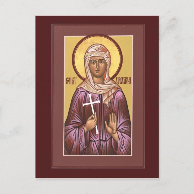Postale Carte de prière Saint Valentina (Devant)