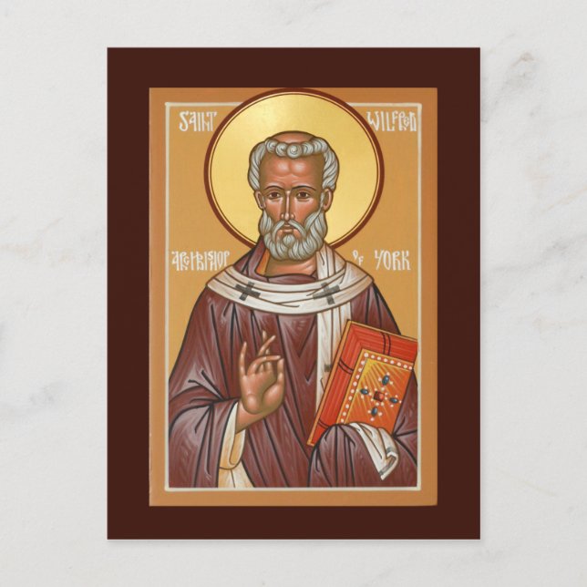 Postale Carte de prière Saint-Wilfred de York (Devant)