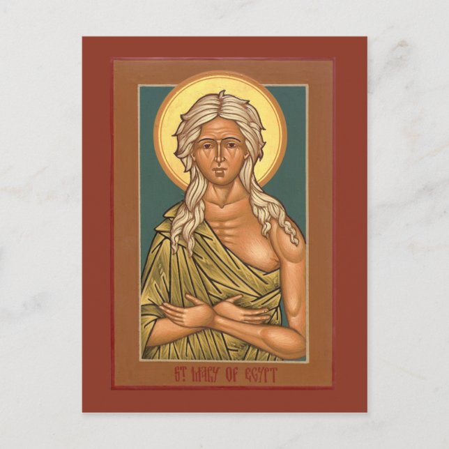 Postale Carte de prière Sainte Marie d'Égypte (Devant)