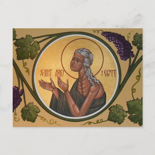 Postale Carte de prière Sainte-Marie d'Égypte (Devant)