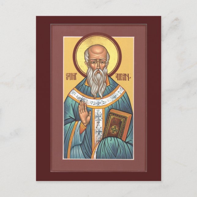 Postale Carte de prière St. Aidan de Lindisfarne (Devant)