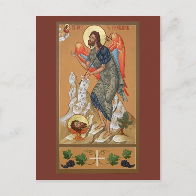 Postale Carte de prière St. Jean le Précurseur (Devant)