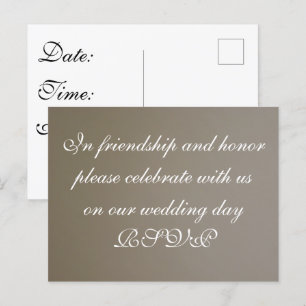 Postale Carte de profil d'invitation de mariage