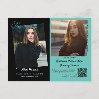 Postale Carte de promo composite modèle d'acteur 3 Photo c