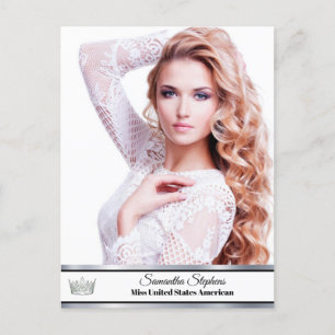 Postale Carte de promo de concours personnalisée Silver Sh