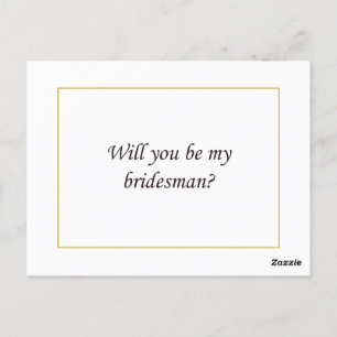 Postale Carte de proposition Bridesman