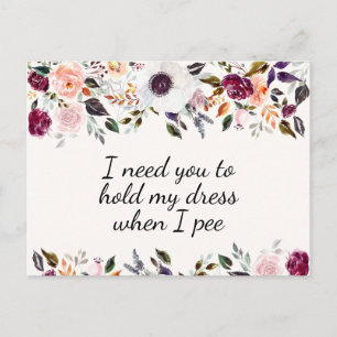 Postale Carte de proposition de bonne aquarelle Floral Bri