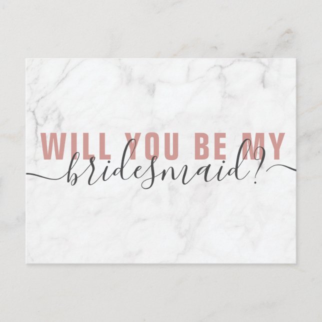 Postale Carte de proposition de la femme de ménage de marb (Devant)