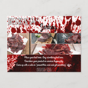 Postale Carte de publicité d'entreprise Splatter de sang V
