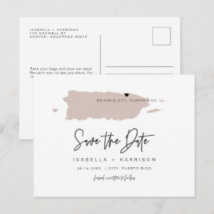 Postale Carte de QUINN Porto Rico Enregistrer la date Coeu