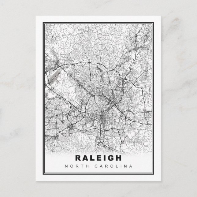 Postale Carte de Raleigh (Devant)