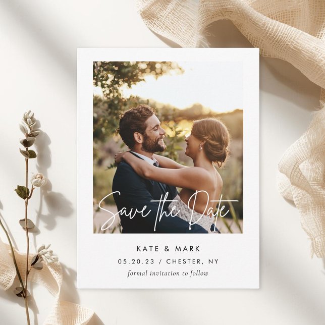 Postale Carte de rappel de date de mariage à encadrer Mode (Créateur téléchargé)