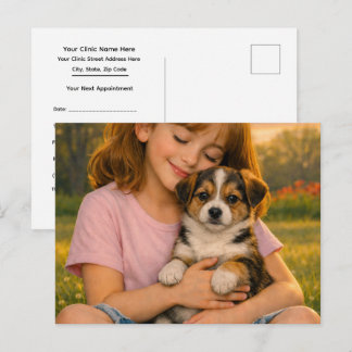 Postale Carte de rappel de rendez-vous avec une fille tena