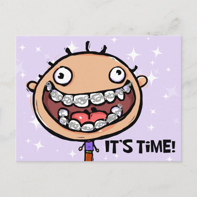 Postale Carte de rappel des rendez-vous au bureau orthodon (Devant)