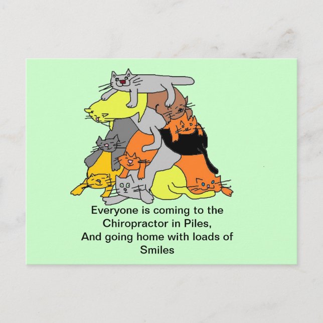 Postale CARTE de rappel parfaite pour chiropraticiens (Devant)
