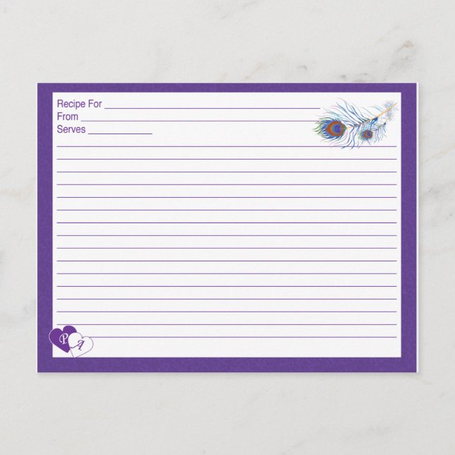 Postale carte de recette (Devant)