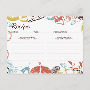 Postale Carte de recette 