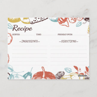 Postale Carte de recette